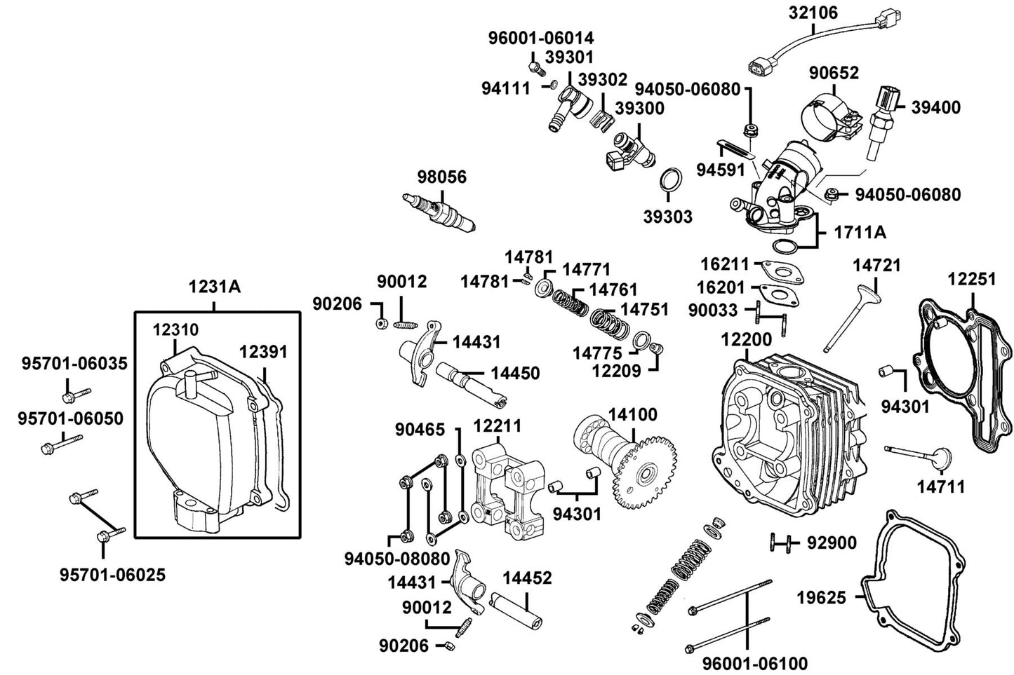 Gasket Cylinder Head Cover — 12391-GFY6-C00 — KYMCO exploded-view diagram