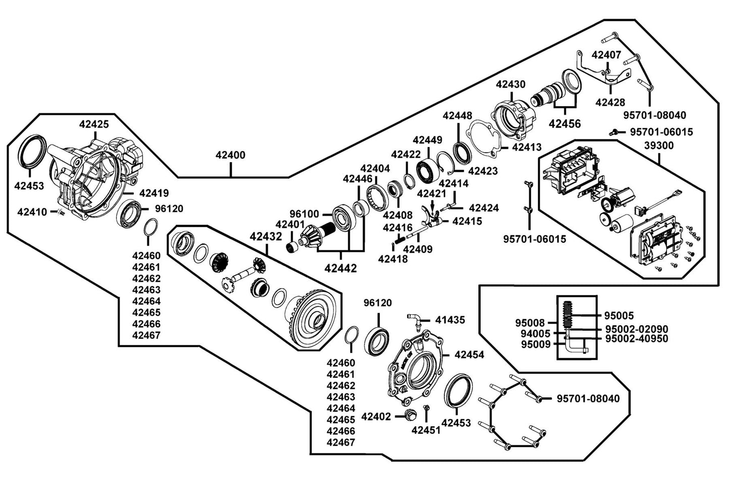 Clip B9 Tube — 95002-02090 — KYMCO exploded-view diagram