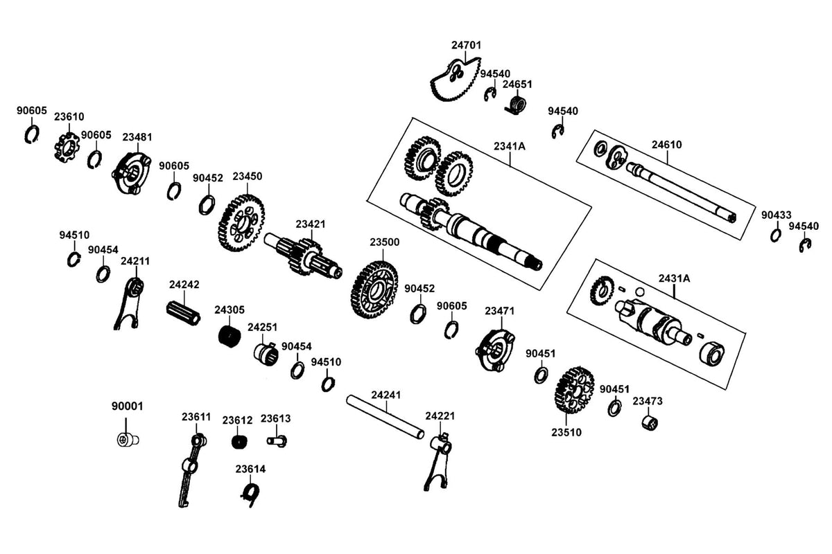 KYMCO Clutch Assy Primary exploded-view diagram, MXU 550
