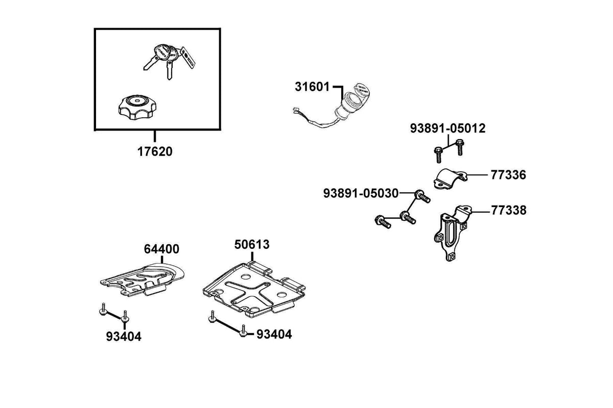 KYMCO Option Prat exploded-view diagram, MXU 250