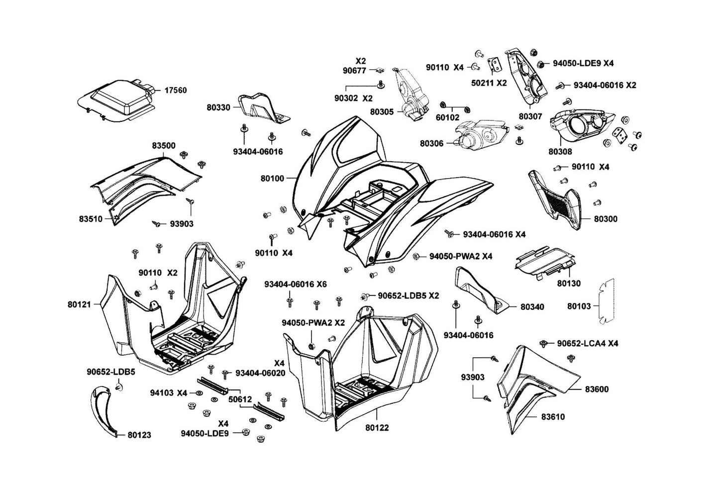 Bolt Special 6*16 — 90110-PWA2-900 — KYMCO exploded-view diagram