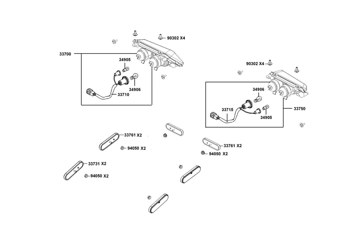 KYMCO Light Tail exploded-view diagram, MXU 270
