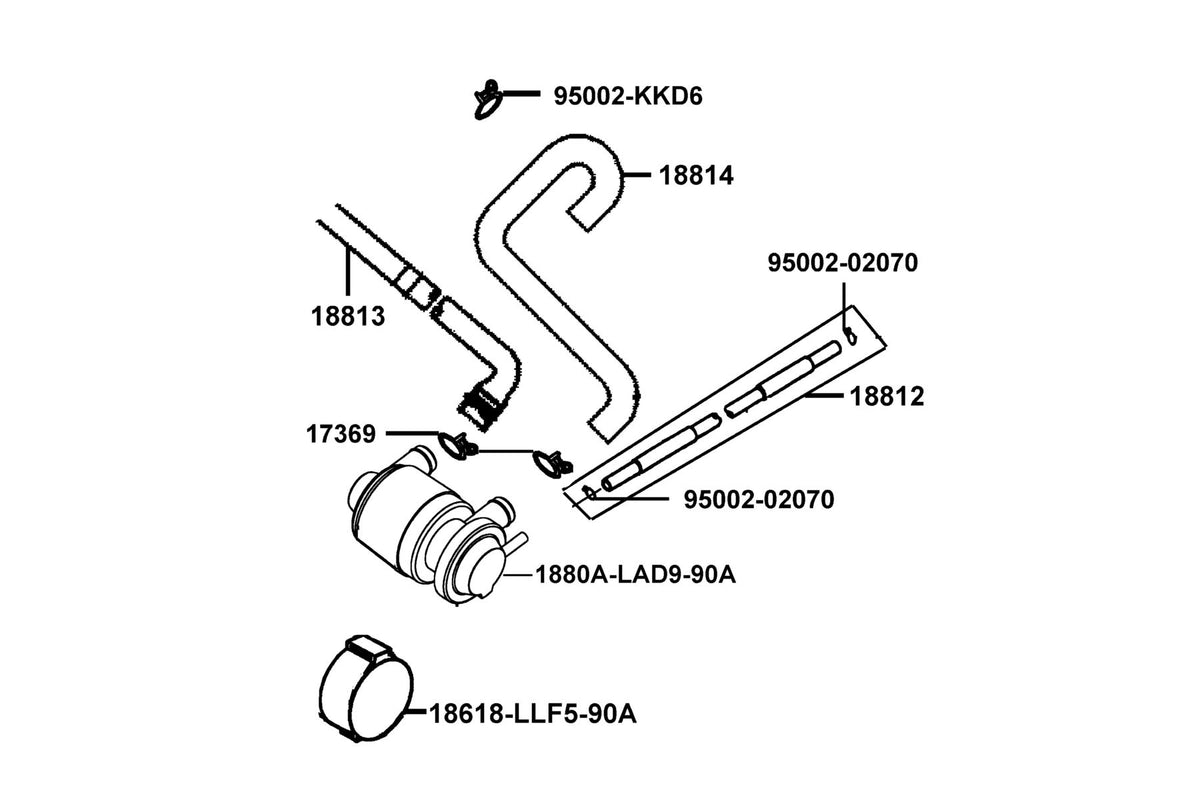 KYMCO Air Cleaner Two exploded-view diagram, MONGOOSE 90