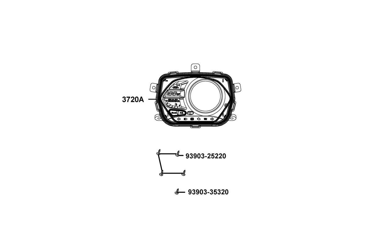 KYMCO Speedometer exploded-view diagram, Like 150i ABS