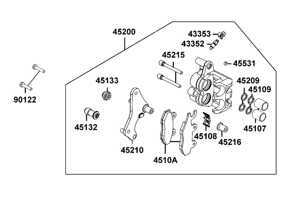KYMCO Front Brake Panel exploded-view diagram, SPADE 150