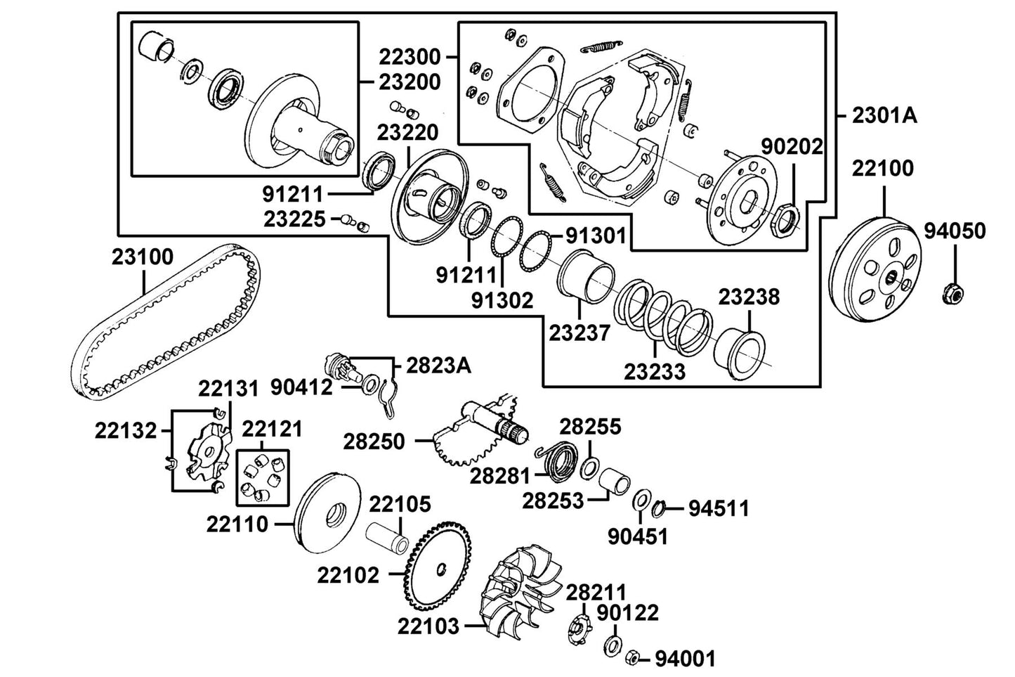 Oil Seal 34*39*3 — 91211-GHK8-C00 — KYMCO exploded-view diagram