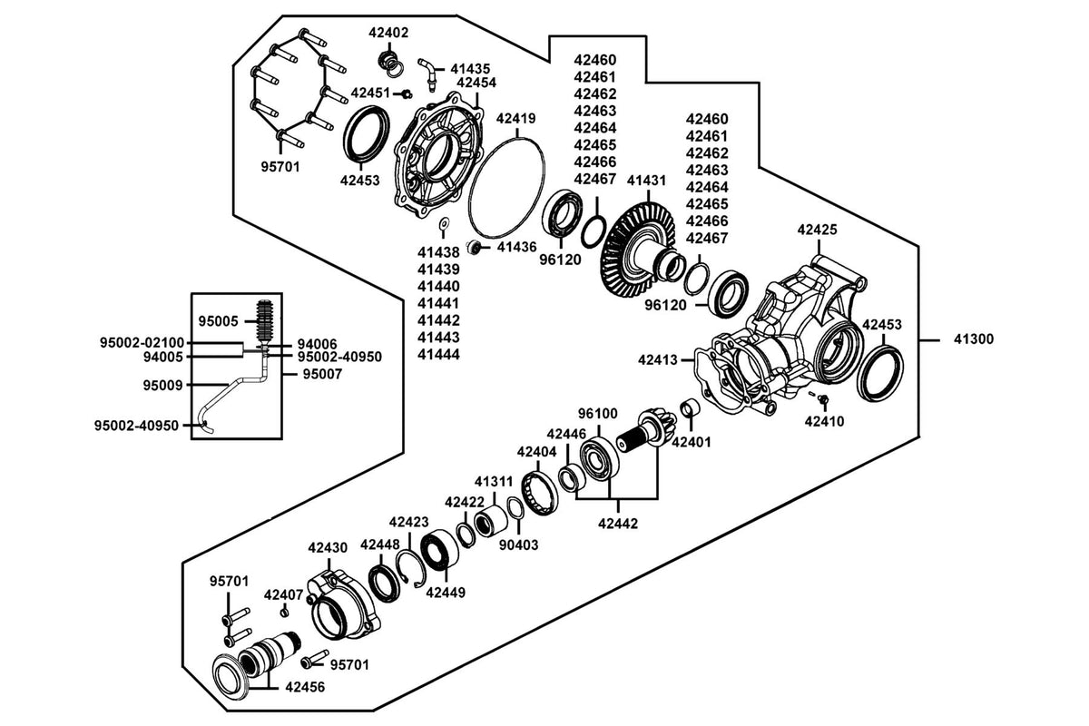 KYMCO Control Arm Assy exploded-view diagram, MAXXER 450