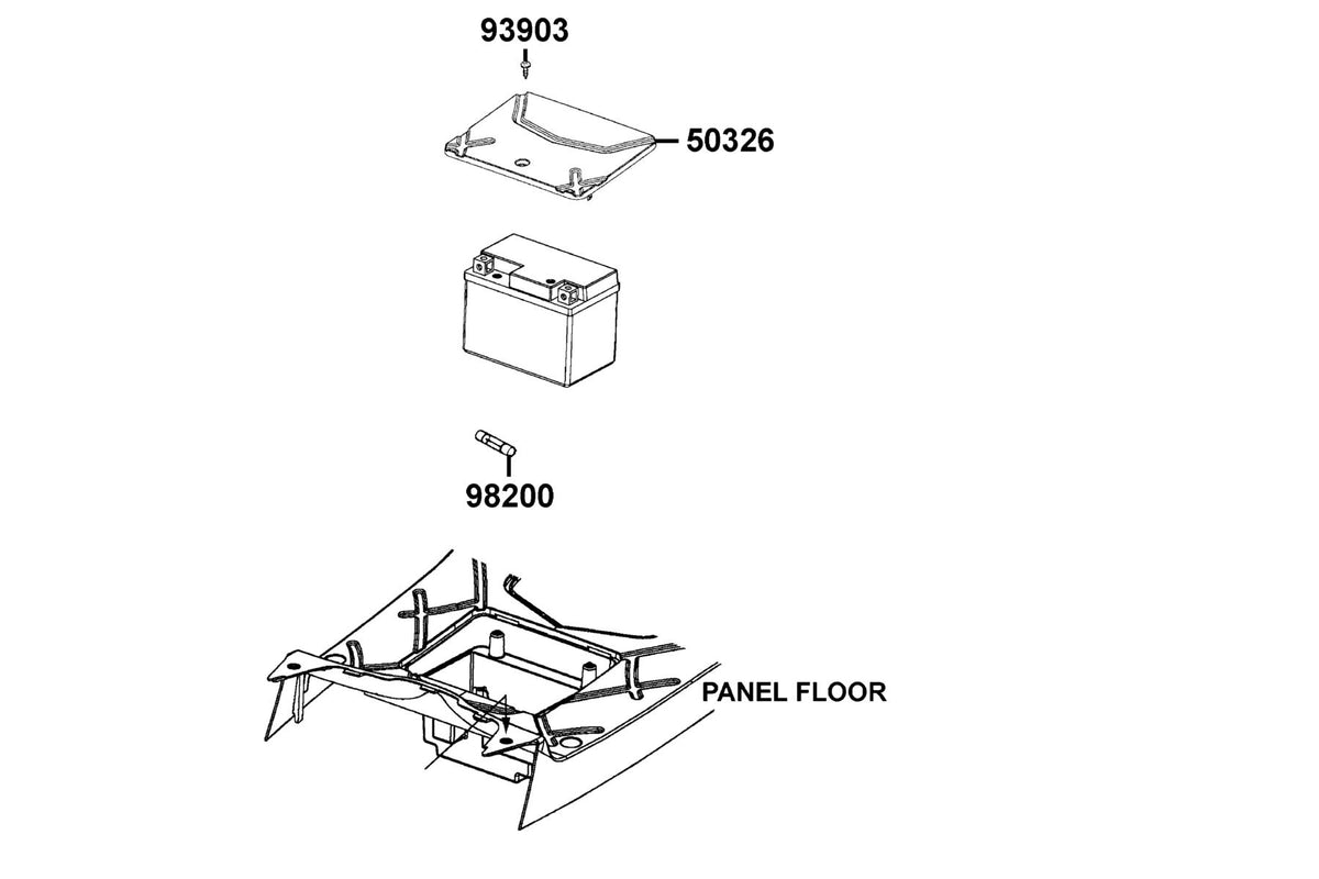 KYMCO Battery exploded-view diagram, Agility 125