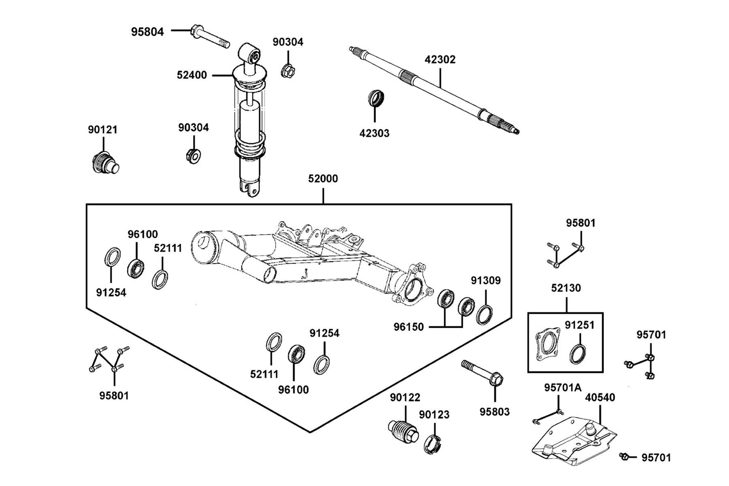 Dust Seal 26*40*5 — 91254-LDE9-E00 — KYMCO exploded-view diagram