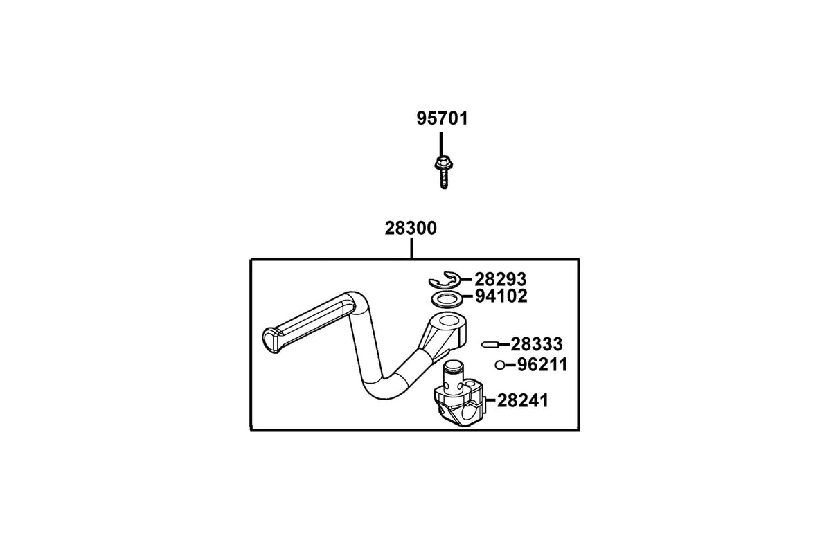 KYMCO Kick Starter Arm exploded-view diagram, MXU 150
