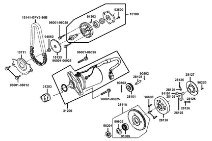 Roller 10.2*11.5 — 91101-KNBN-901 — KYMCO exploded-view diagram