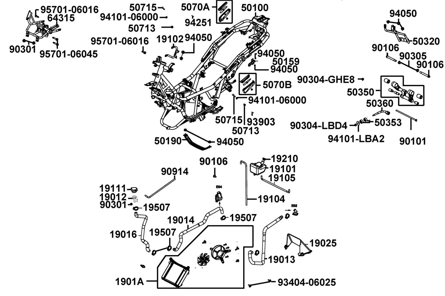 Nut U Flange 14MM — 90305-MAA1-C01 — KYMCO exploded-view diagram