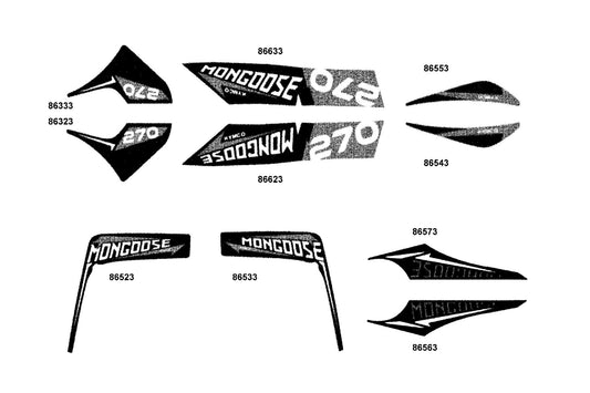 Stripe B R Frnder Fr — 86543-AHA5-M30-T0A — KYMCO exploded-view diagram