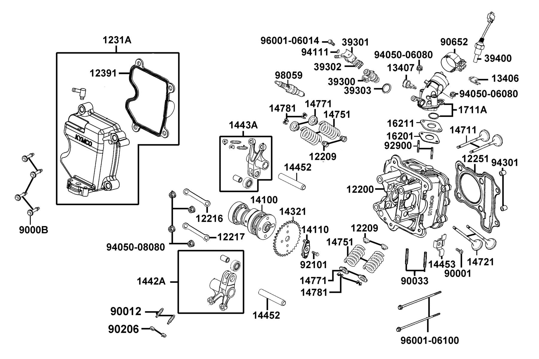 Plug SPARK(CR8E) — 98059-58916-00 — KYMCO exploded-view diagram