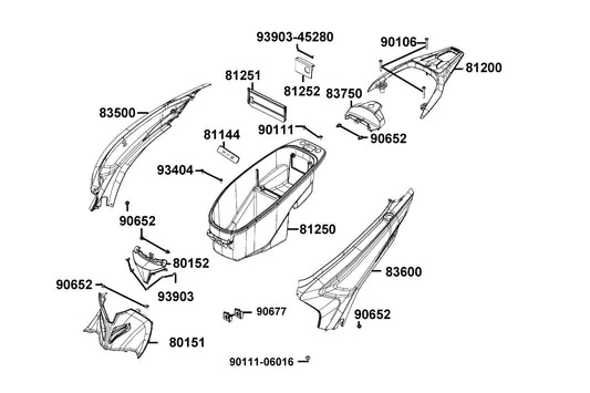 Nut Clip 5MM — 90677-GAR1-C01 — KYMCO exploded-view diagram