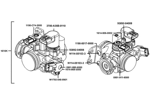 Screw Torx M5*0.8/TPS — W1792-048-9901 — KYMCO exploded-view diagram