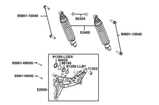 Oil Seal 30*40*7 — 91255-LLB1-C00 — KYMCO exploded-view diagram