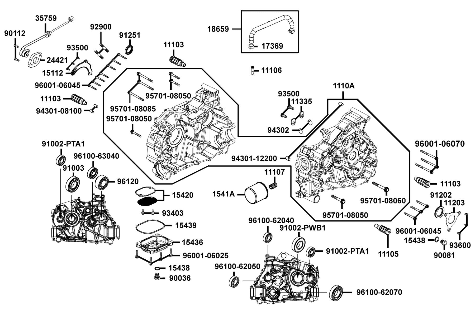 Oil Seal 30X44X7 — 91251-PWB1-900 — KYMCO exploded-view diagram