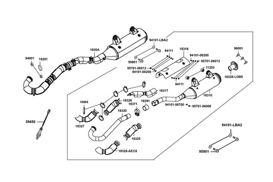 Washer Plate 10.5*38*3.0 — 94101-LBA2-E00 — KYMCO exploded-view diagram