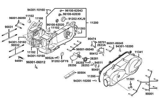 Clip Bind — 94591-LDC8-E10 — KYMCO exploded-view diagram