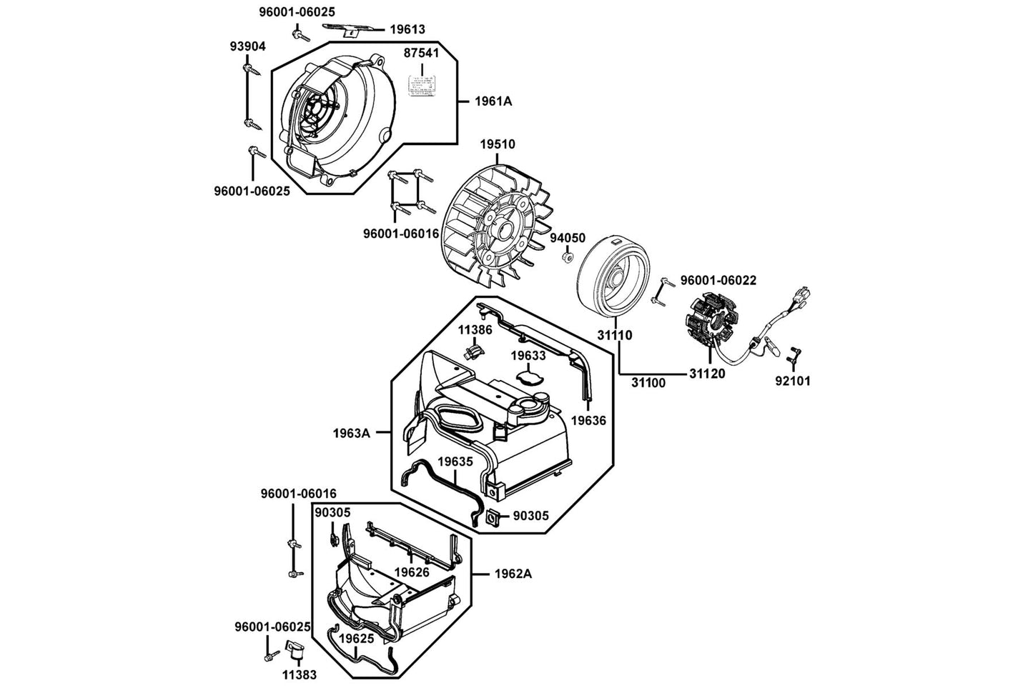 Nut Clip 6MM — 90305-GHK8-001 — KYMCO exploded-view diagram