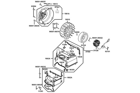 Nut Clip 6MM — 90305-GHK8-001 — KYMCO exploded-view diagram