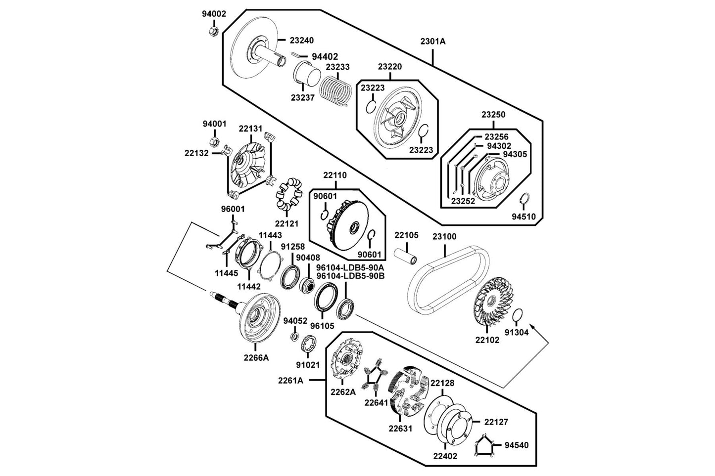 Oil Seal 56.5*80*7 — 91258-LDB5-900 — KYMCO exploded-view diagram