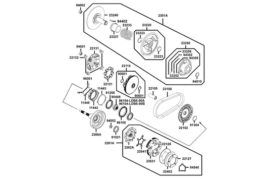 Oil Seal 56.5*80*7 — 91258-LDB5-900 — KYMCO exploded-view diagram