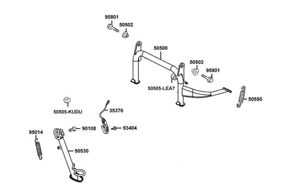 KYMCO Stand exploded-view diagram, People GTi 300 ABS
