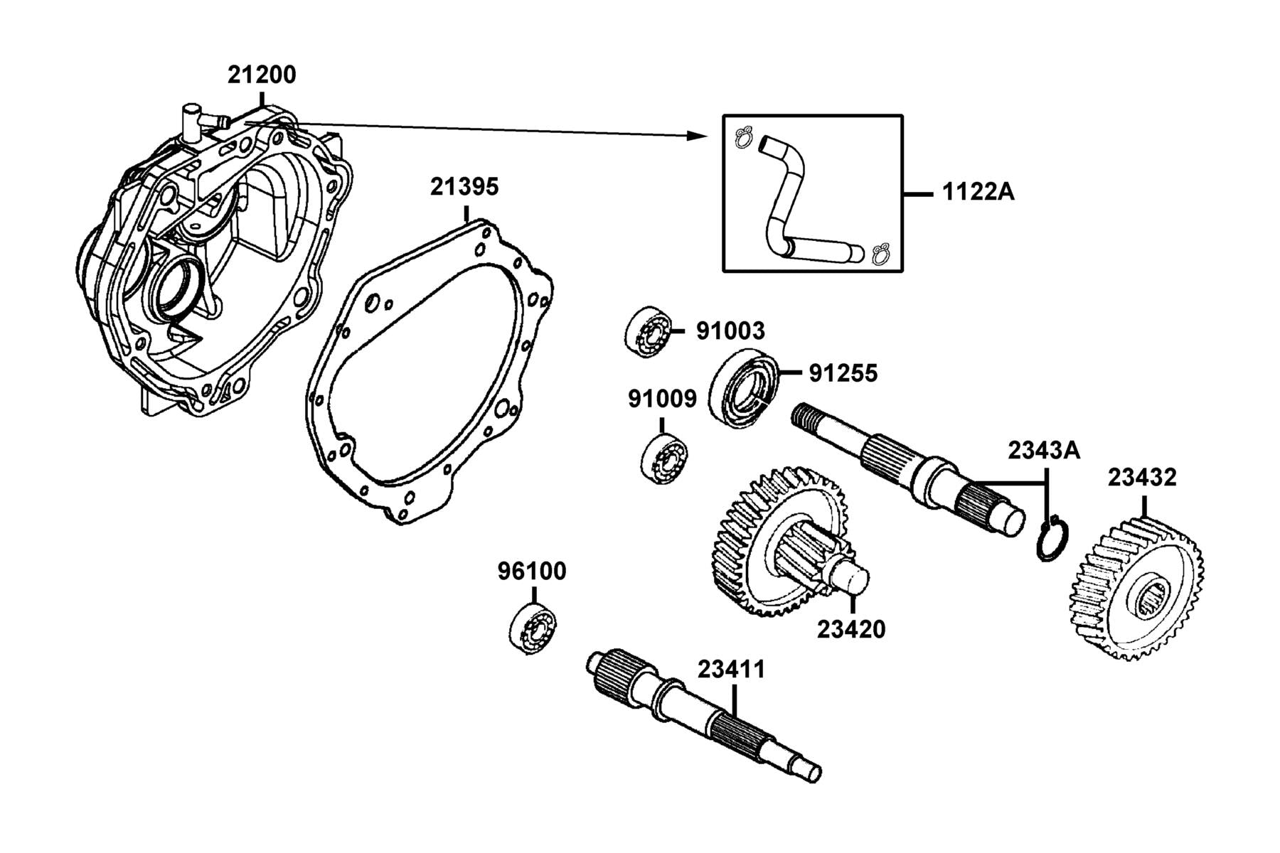 Gasket Mission Case — 21395-KEC4-C10 — KYMCO exploded-view diagram