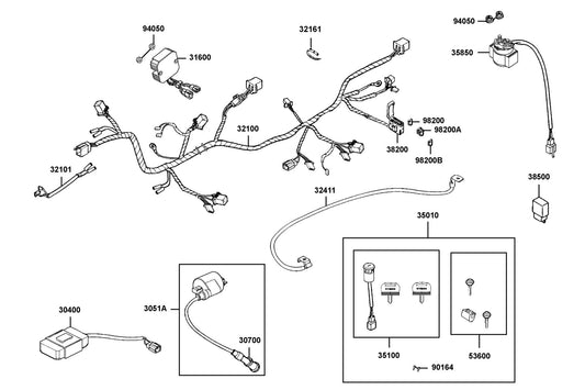 Screw Flat U Lock 6*12 — 90164-0H28-900 — KYMCO exploded-view diagram