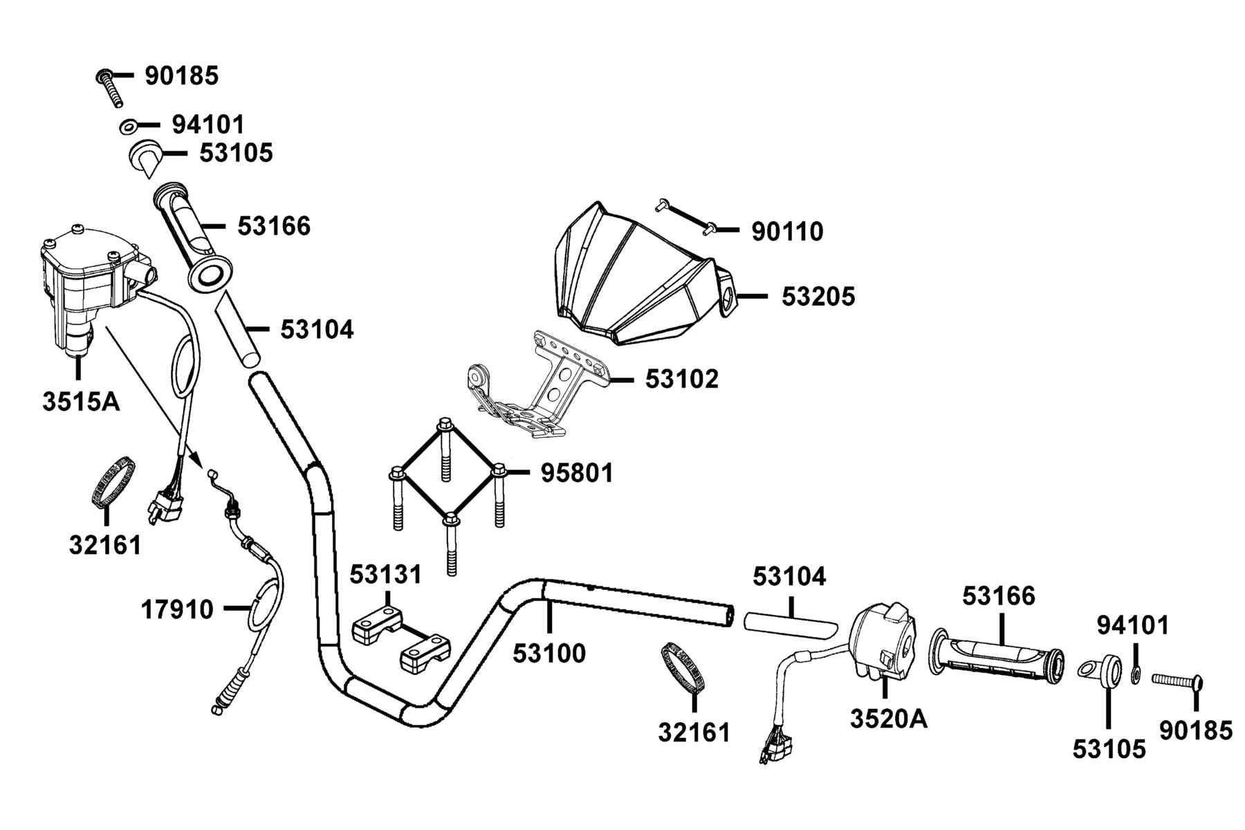 Wash Plain 8MM — 94101-08600 — KYMCO exploded-view diagram
