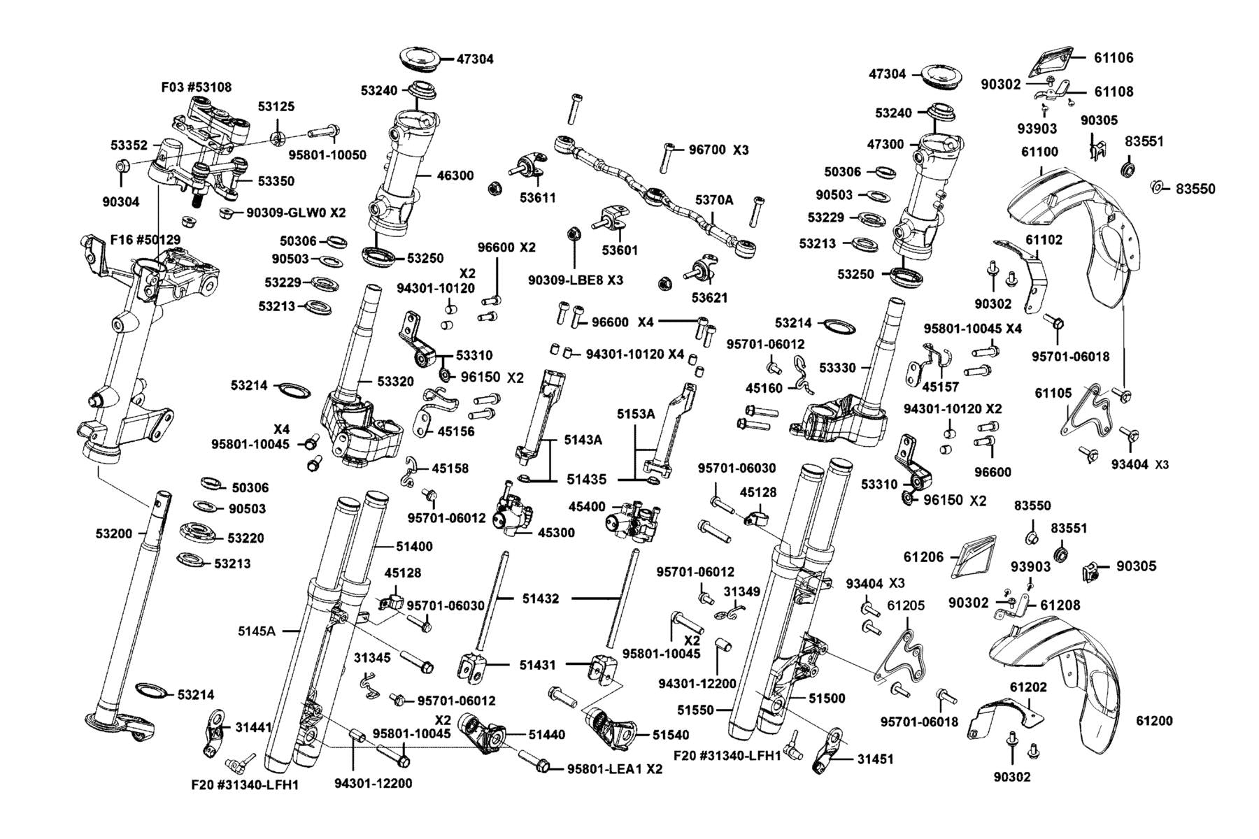 Nut Clip 6MM — 90305-LBA2-E00 — KYMCO exploded-view diagram