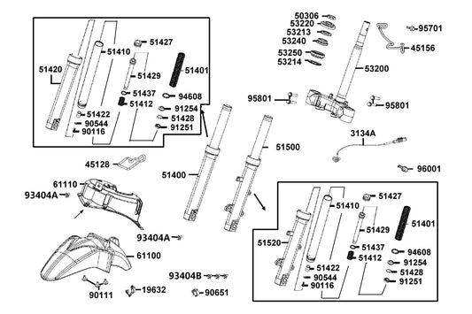 Dust Seal — 91254-LEJ2-E10 — KYMCO exploded-view diagram