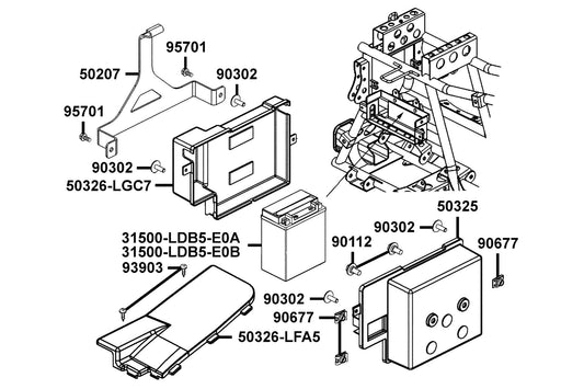Bolt Flange 6MM — 90112-KNBN-901 — KYMCO exploded-view diagram