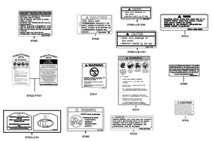 KYMCO Caution Label exploded-view diagram, MXU 150