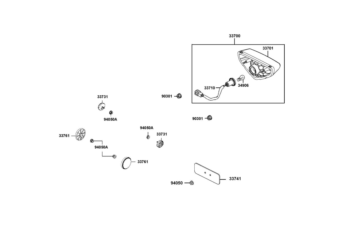 KYMCO Light Tail exploded-view diagram, MONGOOSE 270