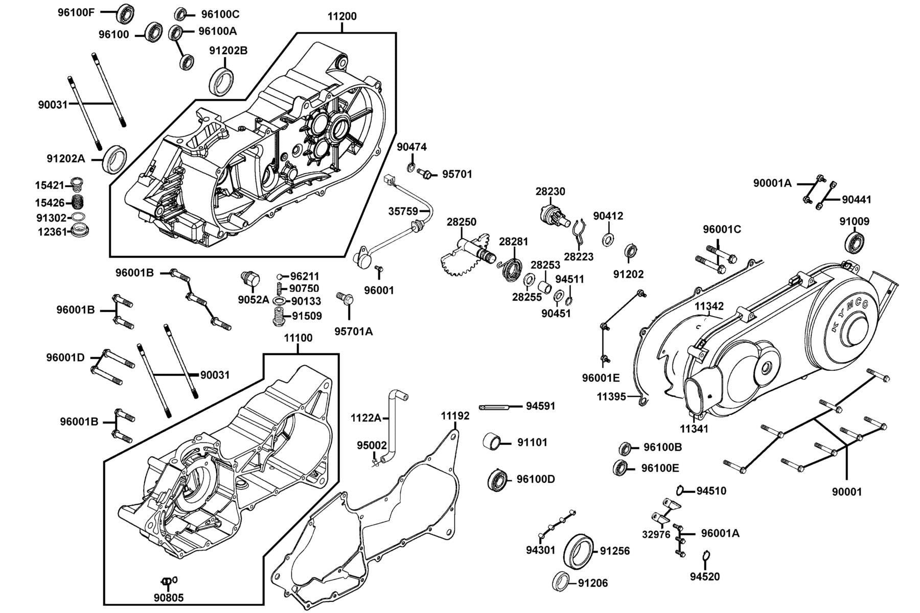 Oil Seal 24.8*52.2*7 — 91256-LLB1-900 — KYMCO exploded-view diagram