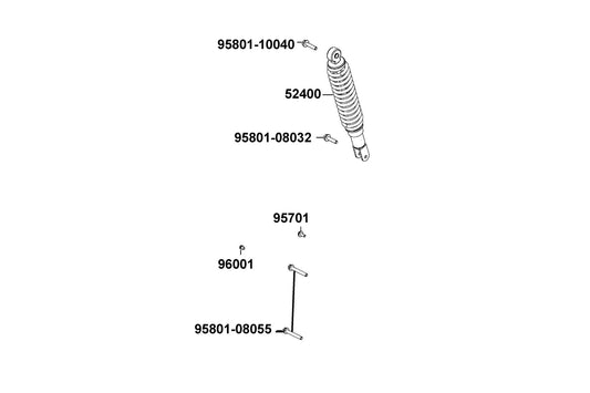 Bolt Flange 10*40 — 95801-10040-08G — KYMCO exploded-view diagram