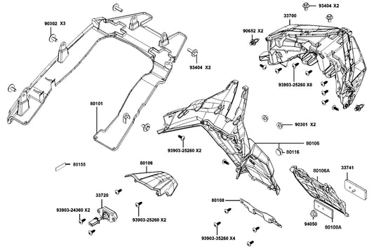 Bolt-wash 5*12 — 90302-PWA5-900 — KYMCO exploded-view diagram