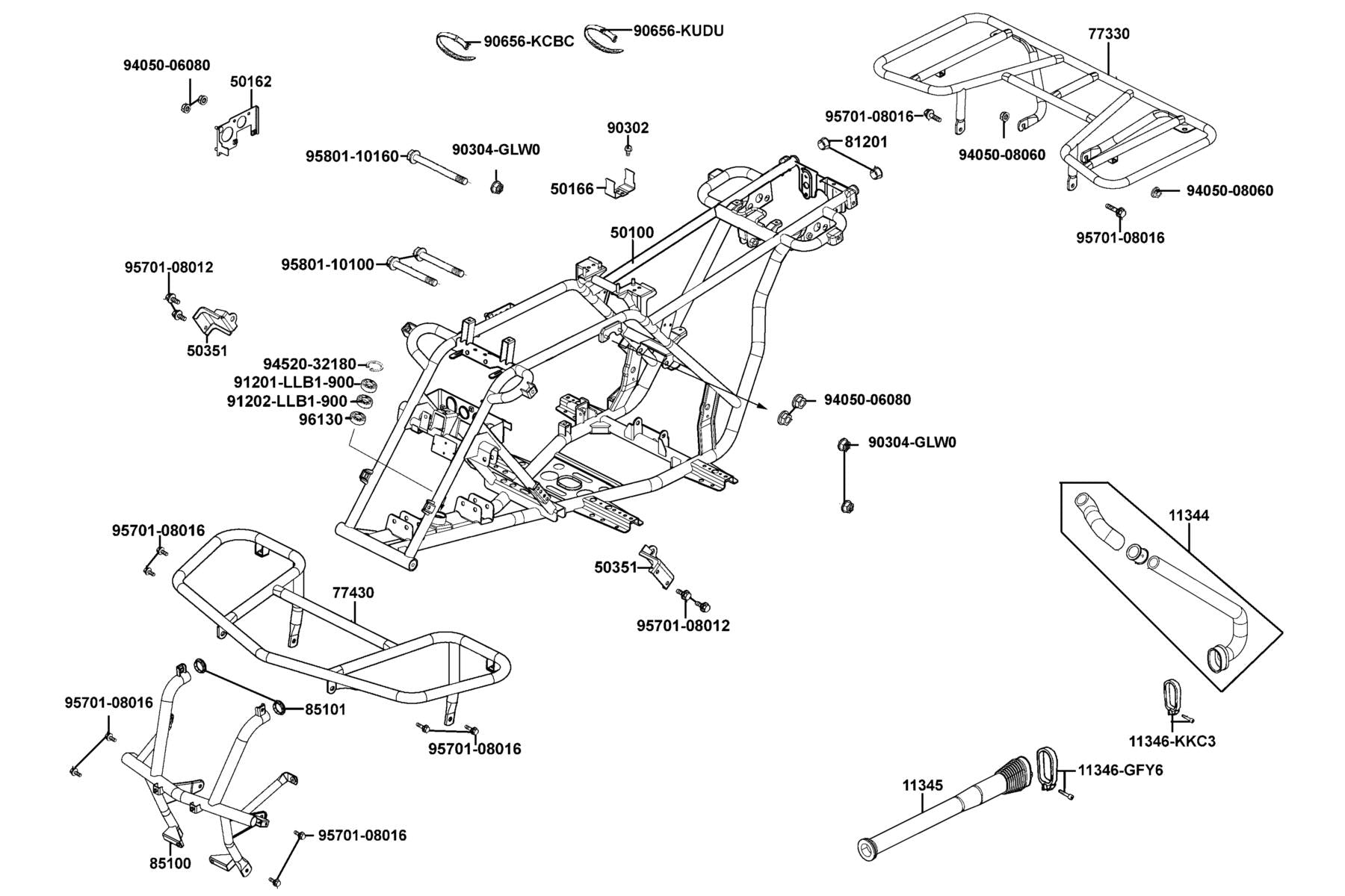 Oil Seal 18*32*7 — 91201-LLB1-900 — KYMCO exploded-view diagram