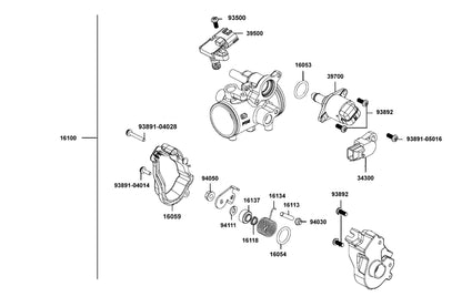 Nut Hex 5mm — 94030-PTA1-800 — KYMCO exploded-view diagram
