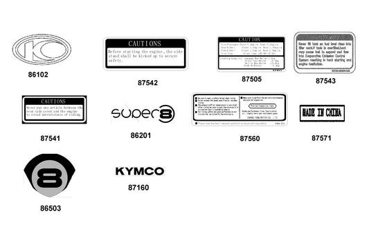 Label Tire — 87505-LDC8-E10-T01 — KYMCO exploded-view diagram
