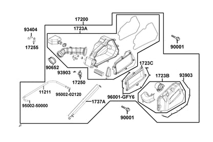 Clip B12 Tube — 95002-02120 — KYMCO exploded-view diagram