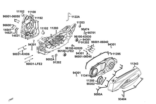 Oil Seal 25*35*5 — 91202-LEB1-900 — KYMCO exploded-view diagram