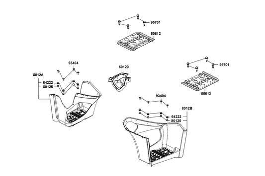 Cover R Floor (black) — 60120-ABC9-M00-N1R — KYMCO exploded-view diagram