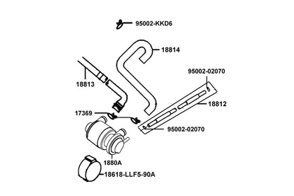 KYMCO Air Cleaner Two exploded-view diagram, MONGOOSE 70