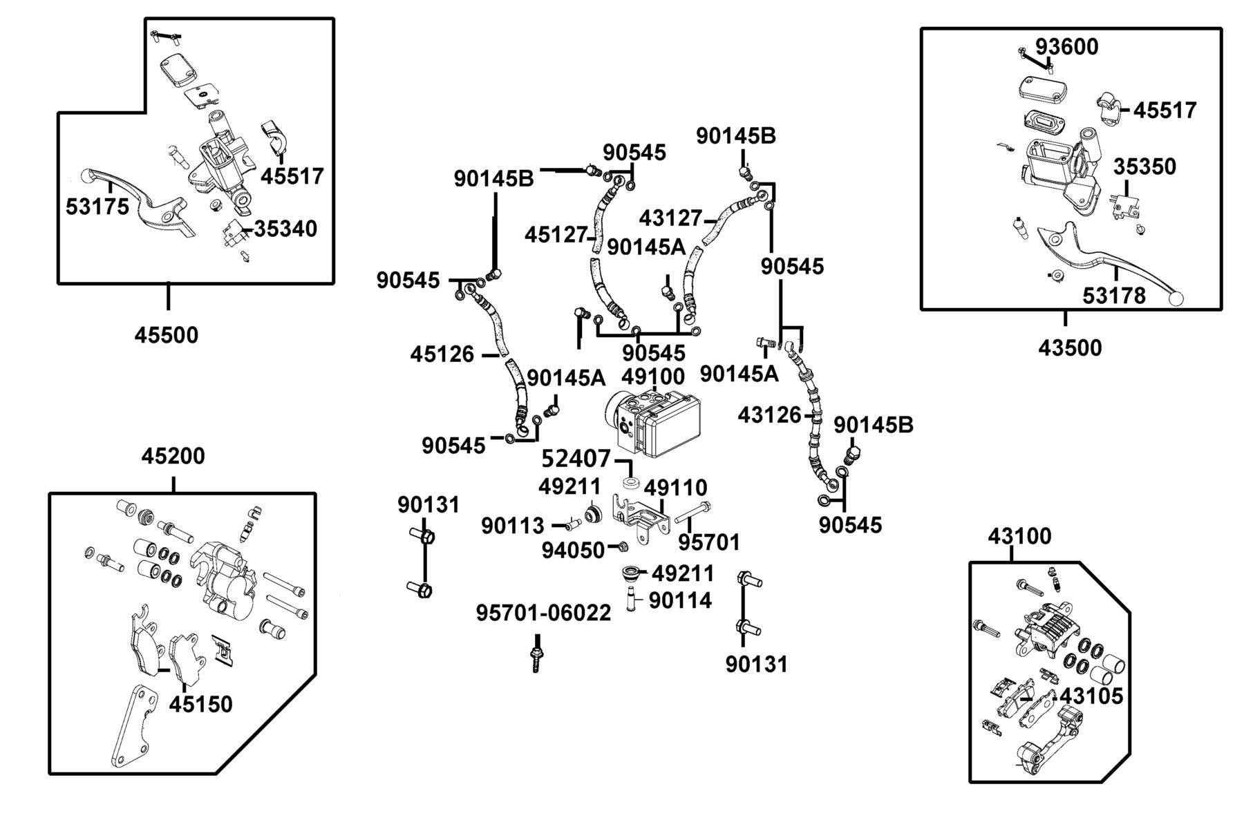 Slide Pad — 51430-LGE5-C00 — KYMCO exploded-view diagram