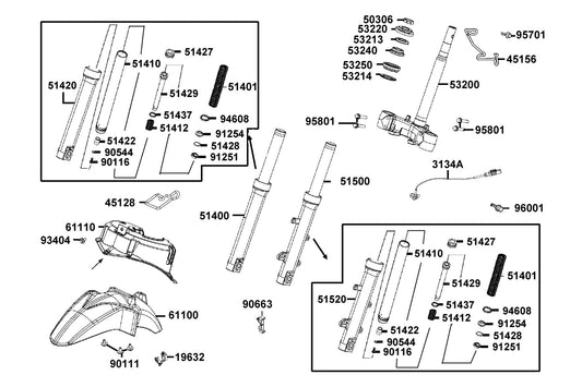 Dust Seal — 91254-LEJ2-E10 — KYMCO exploded-view diagram