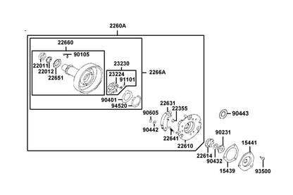 Roller 8*8 — 91101-LCA7-C10 — KYMCO exploded-view diagram